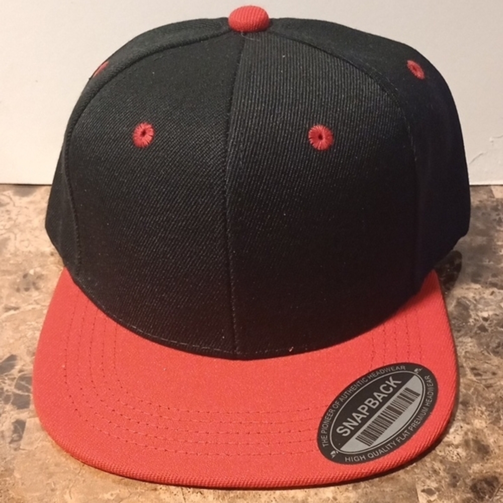 Black and Red Snapback Hat 5 Colors